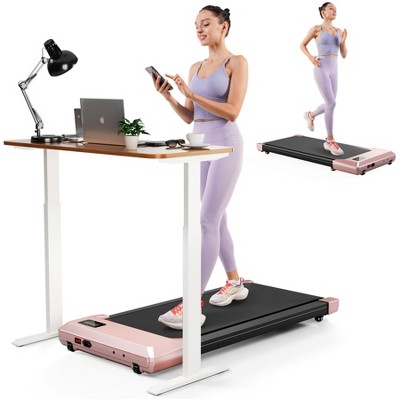 Deerrun Walking Pad Under Desk Treadmill, Running Jogging Machine with App,2 in 1 Small Walking pad for Home/Office