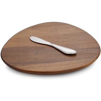 Nambe Xeno Cheese Board with Spreader