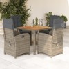 vidaXL Garden Dining Set Grey PE rattan 35.4 in x 35.4 in x 29.5 in - 2 of 4