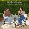 Best Choice Products 3-Piece Patio Bistro Dining Furniture Set w/ Round Textured Glass Tabletop, Folding Chairs - 3 of 4