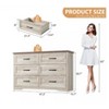Nasitip Farmhouse Drawers Dresser ,Chest of Drawers,Wooden Dresser,Storage Organizer Dresser for Bedroom,Living Room - 3 of 4