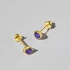 Girls' Bezel CZ Heart Screw Back 14k Gold Earrings - In Season Jewelry - 4 of 4