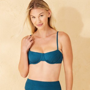 Women's Jacquard Balconette Underwire Bikini Top - Shade & Shore™ - 1 of 4