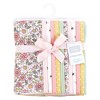 Hudson Baby Infant Girl Flannel Burp Cloth 12pk, Pink Yellow Pretty Floral, One Size - 2 of 4