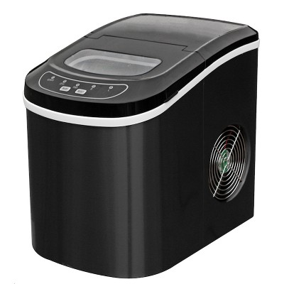 Image of WANDOR HZB-12A Compact Portable Top Load Ice Maker Countertop Tabletop Appliance w/ 1.8 Pound Ice Capacity, Removable Basket, and LED Display, Black