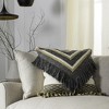 Elettra Pillow - Charcoal/Gold - 20"X20" - Safavieh - 2 of 3