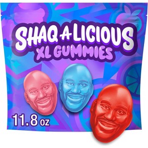 SHAQ-A-LICIOUS Gummies Pouch (Berry Punch - Blood Orange And Peach Flavors) - 8ct/11.8oz - 1 of 4