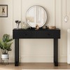 Modern Make Up Vanity Desk with Mirror and Lights, Vanity with 2 Storage Drawers, 3 Lighting Modes with Adjustable Brightness for Bedroom - 2 of 4