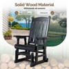 Karl Home | 32 in. Solid Wood Patio Glider Chair with Cup Holder - 4 of 4