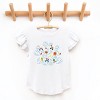 Leo the Truck Palm Leaves and Floral Outline - Flutter Sleeve Graphic T-Shirt - 2 of 4