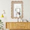 Whisen 24"x36" Wavy Rectangle Decorative Mirror, Solid Wood Frame, Entryway - 4 of 4