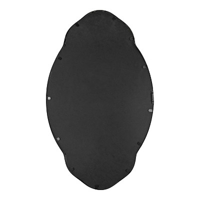30" Gold Oval Scalloped Vanity Wall Mirror