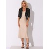Allegra K Women's Evening Wedding Half Sleeve Ruffle Hem Elegant Lace Cardigan - 4 of 4