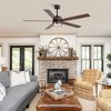Airsurfer 65" Black Dual-Tone Wood Blade Ceiling Fan with E26 Light Socket, Remote Control & 6-Speed Quiet DC Motor  ( 5 -Blade ) - 3 of 4
