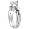 Pompeii3 5/8 cttw Diamond Engagement Wedding Ring Set Twist Curve Band 14k White Gold - 2 of 4