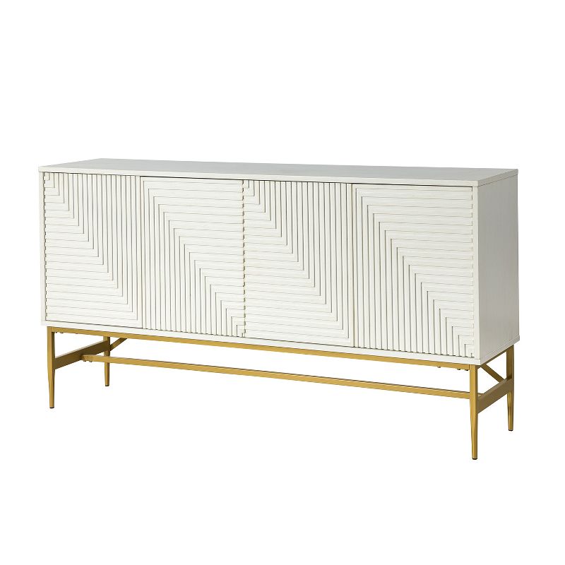 Rudy 65'' Wide Modern Buffet Cabinet Sideboard with Metal Legs| KARAT HOME, 1 of 11