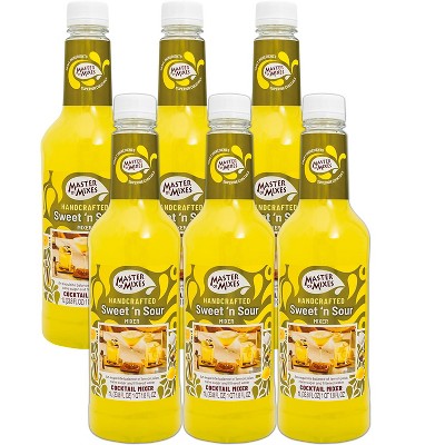 Master of Mixes Sweet and Sour Mix - Ready to Use - 1 Liter Bottle (33.8 Fl Oz) - Mixer Perfect for Bartenders and Mixologists