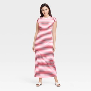 Women's Short Sleeve Knit Maxi Dress - A New Day™ - 1 of 3
