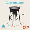 Loco Cookers 22 Inch SureSpark Disco Cooker with Interchangeable Leg System and Push Button Electronic Ignition for Cooking Equipment, Black - 3 of 4