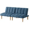 CAVINAS 65.75" Corduroy Sofa Bed Minimalist Upholstered Convertible Sofa Bed Sleeper with Wooden Legs for Apartment - 2 of 4