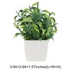 Unique Bargains Artificial Plants Frosted Orange Leaves in White Pot Plastic Green 2.76"x2.76"x7.09" 1 Pc - 3 of 4