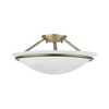Livex Lighting Newburgh 3 - Light Semi-Flush Mount in  Antique Brass - 2 of 4