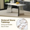 Maliang 63"x31.5x30" Marble-Patterned Slab Dining Table with Stainless Steel Legs - 4 of 4