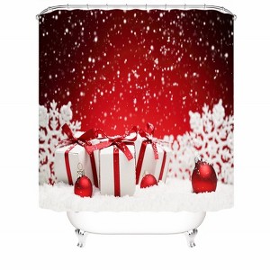 Christmas Gift In White Packaging Shower Curtains for Bathroom Waterproof Fabric Bath Curtain Durable Soft Stylish Bathroom Decor 72x72 Inch - 1 of 1