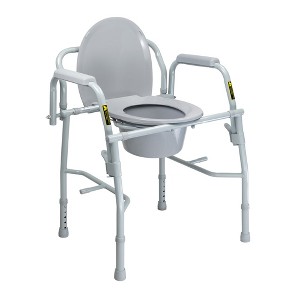 McKesson Commode Chair Drop Arms Steel Back Bar up to 300 lbs 1  Ct - 1 of 4