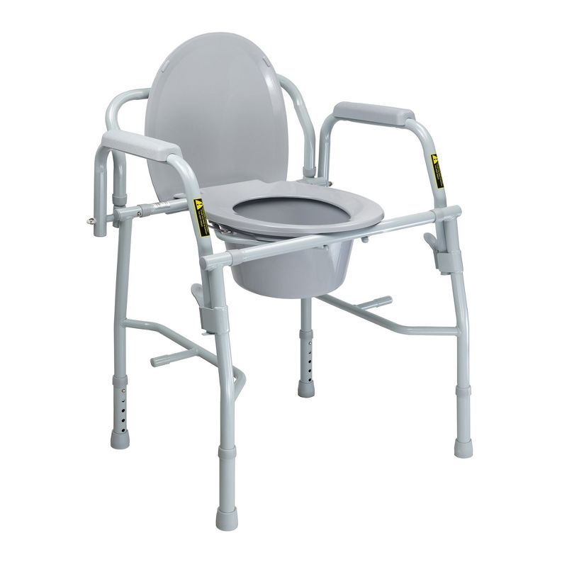 McKesson Commode Chair Drop Arms Steel Back Bar up to 300 lbs 1  Ct, 1 of 6