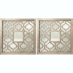 Set of 2 Uttermost Silver Sorbolo Decorative Wall Mirrors - 1 of 1