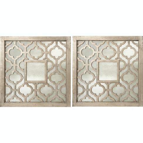 Set Of 2 Uttermost Silver Sorbolo Decorative Wall Mirrors : Target