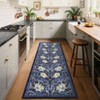 Machine Washable Modern Floral Print Living Room Rugs, Non Slip Ultra Thin Bedroom Carpet, Soft Floor Cover for Dining Room - 3 of 4