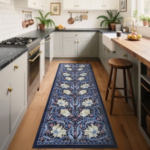 Floral Area Rug for Living Room Bedroom Soft Washable Vintage Rug Non Slip Low Pile Floor Carpet - 1 of 4