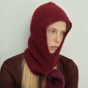 Anna-Kaci Women's Ribbed Knit Balaclava Hood with Soft Cozy Texture - 2 of 4