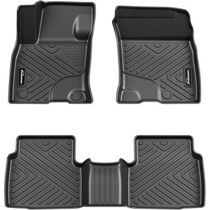 Floor Mats for 2020-2024 Ford Escape Gas Engines, TPE All Weather Custom Fit 1st and 2nd Row Floor Liner, Black - 1 of 4