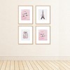 Big Dot of Happiness Paris, Ooh La La - Unframed Eiffel Tower Nursery and Kids Room Linen Paper Wall Art - Set of 4 - Artisms - 8 x 10 inches - 3 of 4