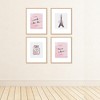 Big Dot of Happiness Paris, Ooh La La - Unframed Eiffel Tower Nursery and Kids Room Linen Paper Wall Art - Set of 4 - Artisms - 8 x 10 inches - image 3 of 4