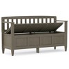 48" Riverside Solid Wood Entryway Storage Bench - Wyndenhall - 2 of 4