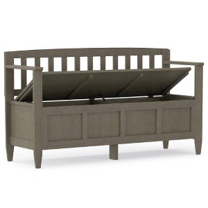 48" Riverside Solid Wood Entryway Storage Bench - Wyndenhall - 1 of 4
