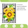 Evergreen Sunflowers and Checks Garden Linen Flag 12.5 x 18 Inches Indoor Outdoor Decor - 3 of 4