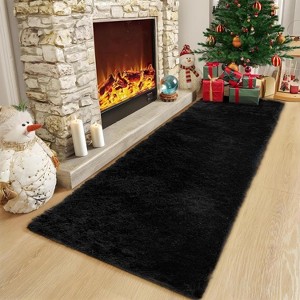 Acekool Ultra Soft Shaggy Rug, Non-Slip Plush Indoor Carpet, Tie-Dye & Solid Colors for Living Room, Bedroom – Multiple Sizes - 1 of 4