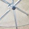 Sapphtopaz Round Dining Table Tempered Glass Kitchen Table Dining Room Table with Metal Base for Dining Room, Small Spaces - 2 of 4