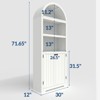 72" Tall Arched Pantry Cabinet with Doors, 5-Tier Kitchen Storage Cabinet with Adjustable Shelves, Wooden Pantry Cabinet - 2 of 4