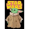 Girl's Star Wars: The Mandalorian Grogu Retro Logo Stance Crop T-Shirt - 2 of 3