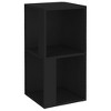 CLIHOME 2-Tier Side End Table Corner Cabinets Bedside Sofa Table With Storage Shelves - 4 of 4