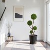 3.9FT Artificial Boxwood Topiary Tree, Spherical Faux Green Plant, Indoor/Outdoor, Easy Storage-- Frevyn - 3 of 4
