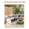 VEVOR Wooden Privacy Screen, 36" W x 76" H Outdoor Privacy Screen, Freestanding Wood Privacy Panel with Stand,Decorative Patio Privacy Screen, Brown - 4 of 4