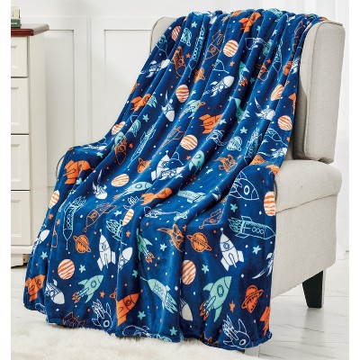 Wonder Space Adventure Plush Fleece Throw Blanket 50" x 60"