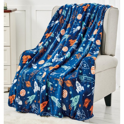 Wonder Space Adventure Plush Fleece Throw Blanket 50 x 70